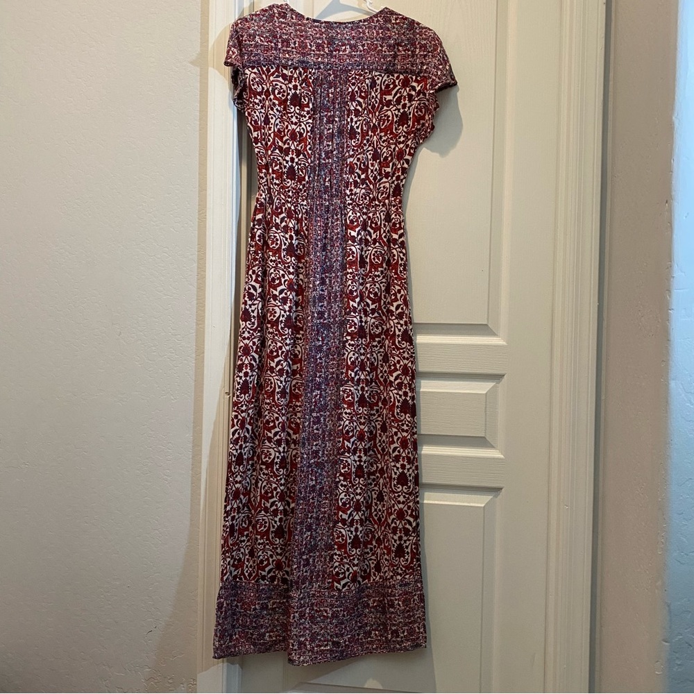 Lucky Brand Boho Batik Maxi Dress ZB2 - Picture 4 of 5